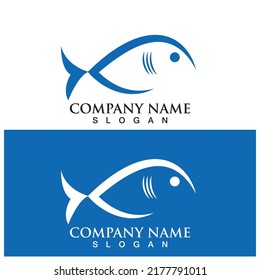Fish logo template. Creative vector symbol