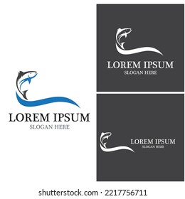 Fish logo template. Creative vector symbol