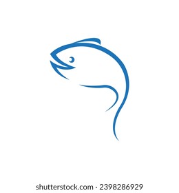 Fish logo template. Creative vector symbol