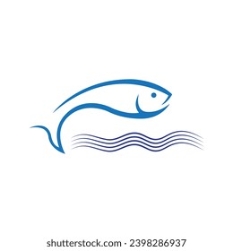 Plantilla de logotipo de pescado. Símbolo vector creativo