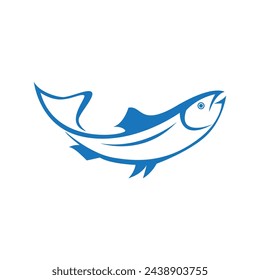 Fish logo template. Creative vector symbol