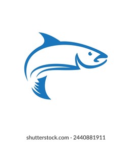 Fish logo template. Creative vector symbol