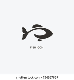 Fish logo template for design. Icon of seafood restaurant.
Animals in a natural environment. Illustration of graphic flat style