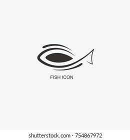 Fish logo template for design. Icon of seafood restaurant.
Animals in a natural environment. Illustration of graphic flat style
