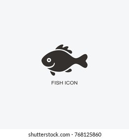 Fish logo template for design. Icon of seafood restaurant.
Animals in a natural environment. Illustration of graphic flat style