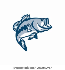 Fish logo template design vector
