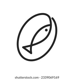 fish logo template. Icon Illustration Brand Identity. Isolated and flat illustration. Vector graphic