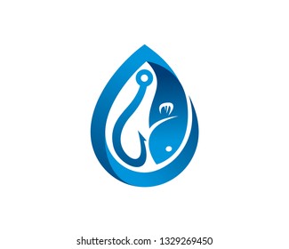 Fish Logo Template, Icon, Symbol - Vector