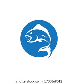 Fish logo template icon vector illustration design