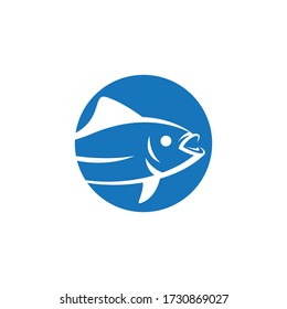 Fish Logo Template Round Sign Stock Vector (Royalty Free) 223531645 ...