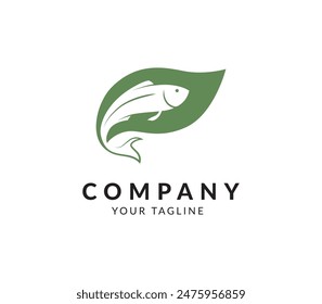 Fish logo template. Fish illustration vector icon