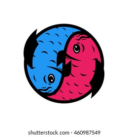 fish logo template, koi logo