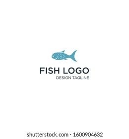 Fish logo template. line Creative vector symbol
