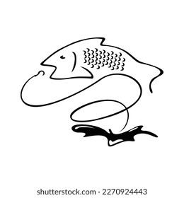 fish logo template. sea food icon, sign and symbol. perfect use for fishing, restaurant company.