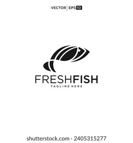 Fish logo template suitable for businesses and product names.