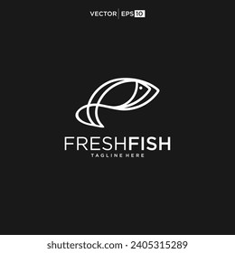 Fish logo template suitable for businesses and product names.