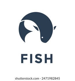 Fish logo template suitable for businesses and product names. This stylish logo design could be used for different purposes for a company,