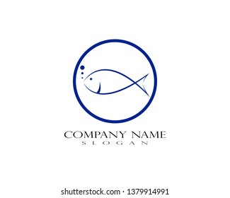 Fish logo template - Vector