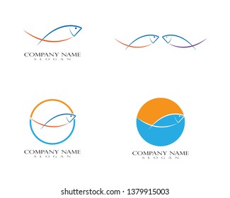 Fish logo template - Vector