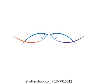 Fish logo template - Vector
