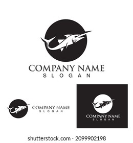 Plantilla de logo para peces vector eps10