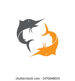 fish logo template vector icon