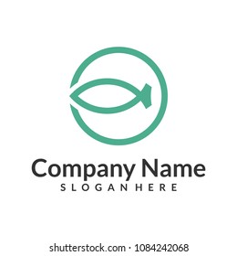 Fish Logo Template. Vector Illustration