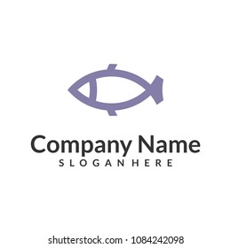 Fish Logo Template. Vector Illustration