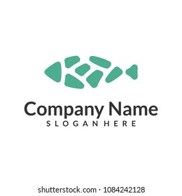 Fish Logo Template. Vector Illustration