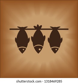 Fish logo template. vector web icon