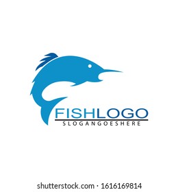 Fish logo template. You can use for fishing shop, Sailing Shop, Marine Company and Restaurant. Vector Illustration. Eps.10