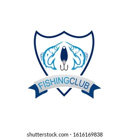 Fish logo template. You can use for Fishing Club, Sailing Shop, Marine Company and Restaurant. Vector Illustration. Eps.10