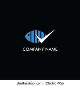 fish logo with a tick