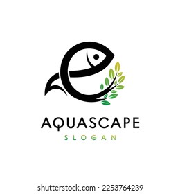 Logo de peces con concepto de árbol