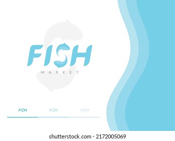 Fish Logo, Fish Typography Logo, Fish Market Logo Design , Word mark logo icon formed fish symbol in letter S .