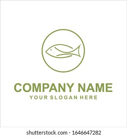 fish logo vector abstract design