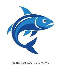 Fish logo vector art illustration