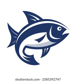 Fish logo vector art illustration