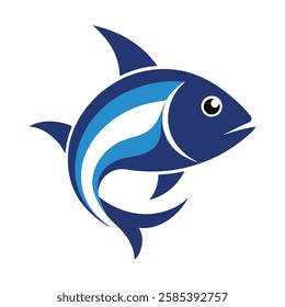 Fish logo vector art illustration