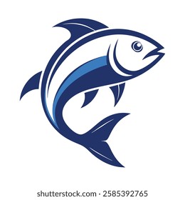 Fish logo vector art illustration