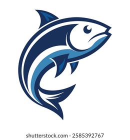 Fish logo vector art illustration