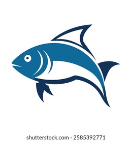 Fish logo vector art illustration