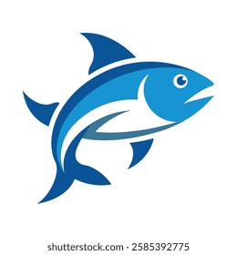 Fish logo vector art illustration