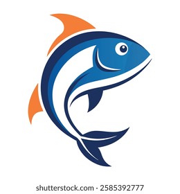 Fish logo vector art illustration