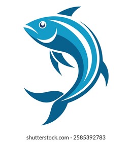 Fish logo vector art illustration