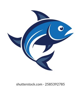 Fish logo vector art illustration