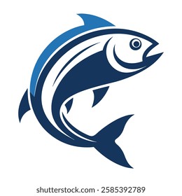 Fish logo vector art illustration