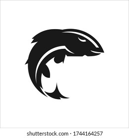 Plantilla gráfica de diseño del vector del logotipo de pescado