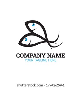Fish logo. Vector design for your company logo. Vector abstract logo.
