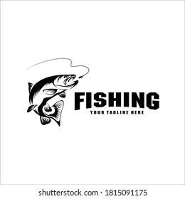 Vector de logotipo de pescado, Vector de diseño de logotipo de pesca, Ilustración de logotipo de pescado